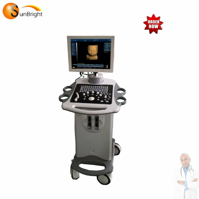 15" LED 3D Ob Gyn Obstetrics Trolley Ultrasound Machine 3D Trolley Ultrasound Device